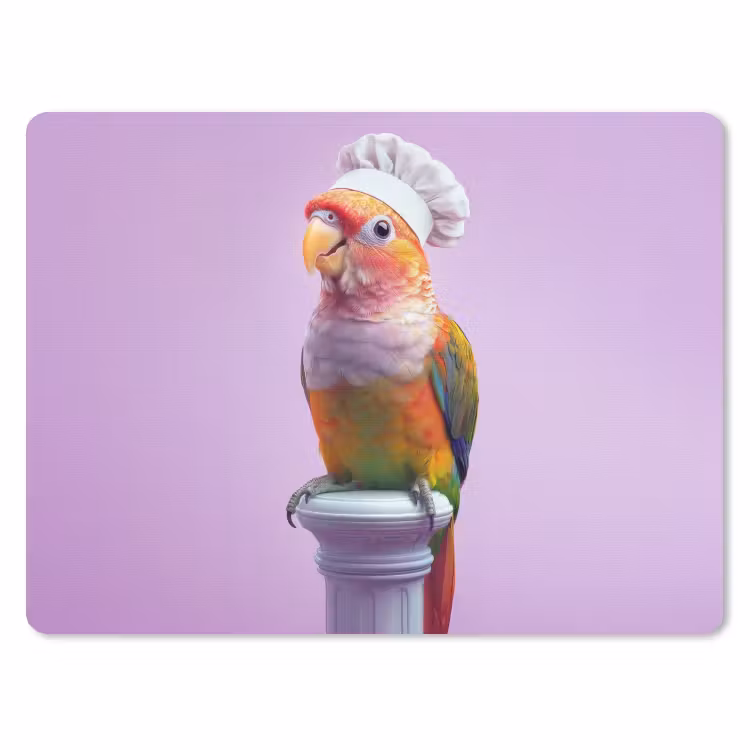 Papegaai - Koksmuts - Pilaar - Vogel muismat rubber klein -3d