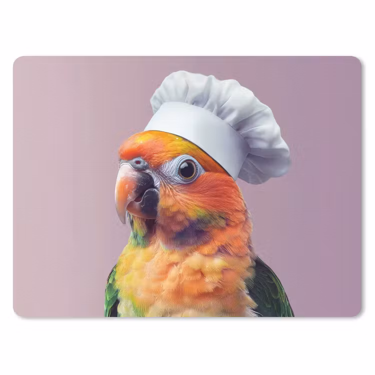 Papegaai - Koksmuts - Nieuwsgierig - Vogel muismat rubber klein -3d