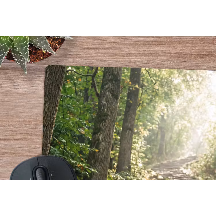 Stenen - Trap - Bos - Natuur muismat rubber klein -closeup