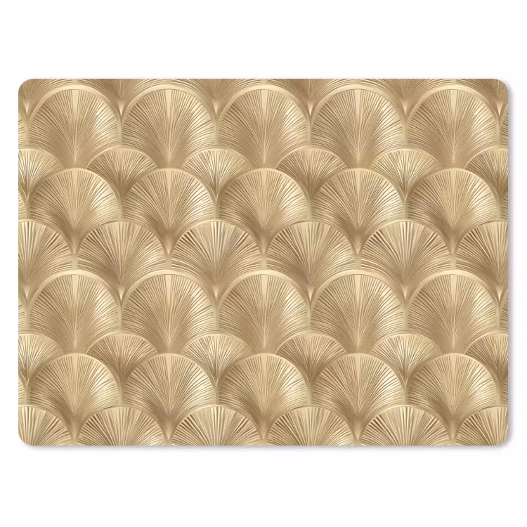 Patroon - Waaier - Goud muismat rubber klein 262 -3d