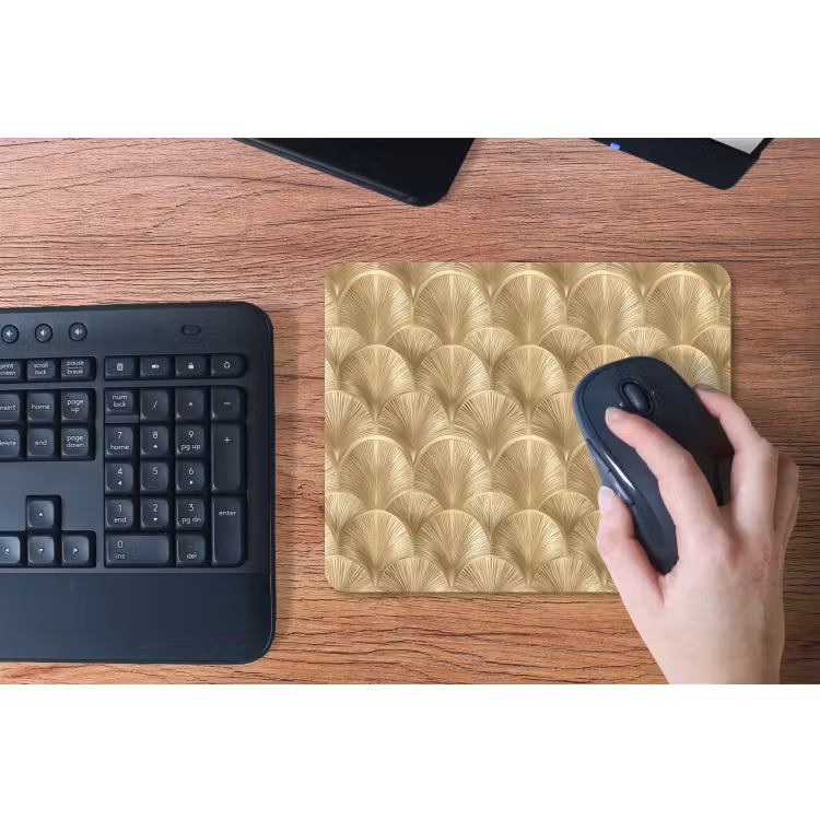 Patroon - Waaier - Goud muismat rubber klein 262 -toetsenbord