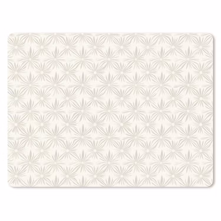 Patroon - Bloemen - Beige muismat rubber klein 262 -3d