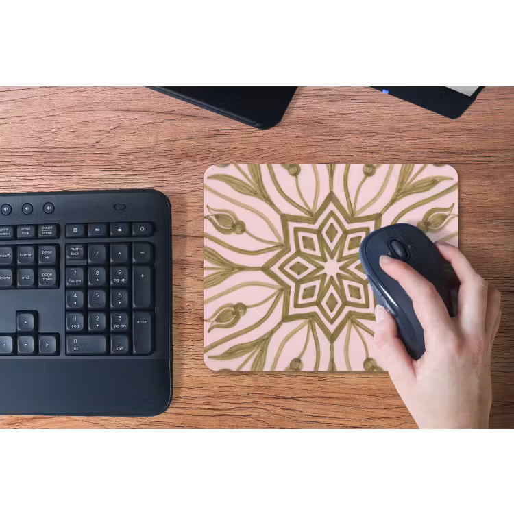 Patroon - Mandala - Decoratie - Abstract - Groen muismat rubber klein -toetsenbord