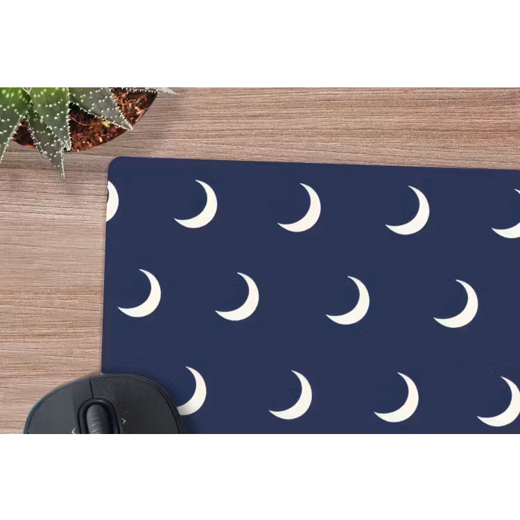 Patroon - Manen - Blauw muismat rubber klein 262 -closeup