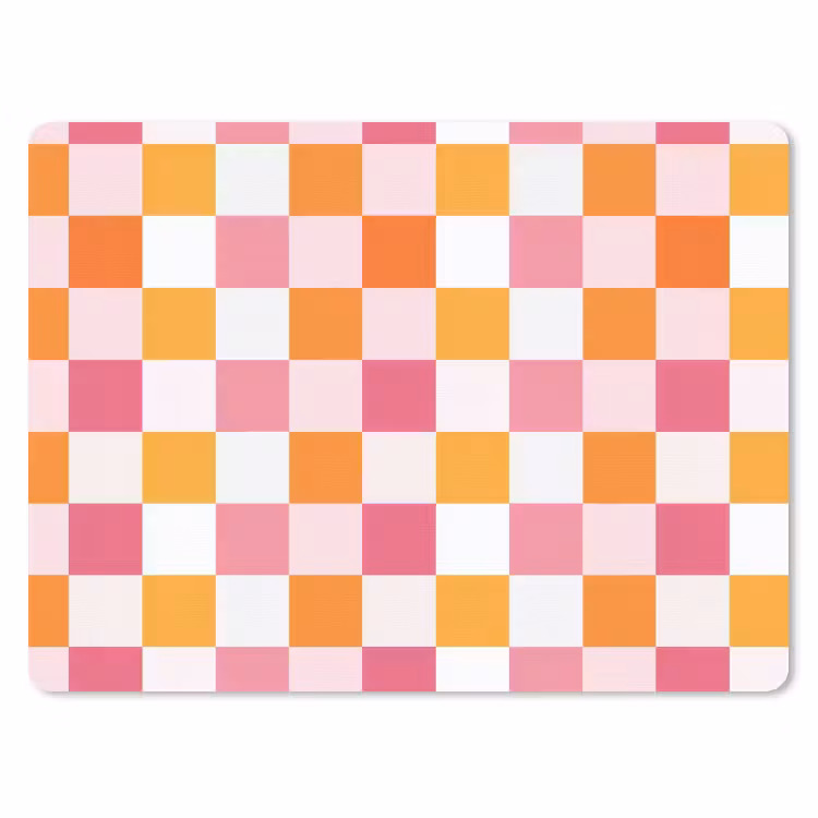 Patroon - Vierkant - Roze muismat rubber klein 262 -3d