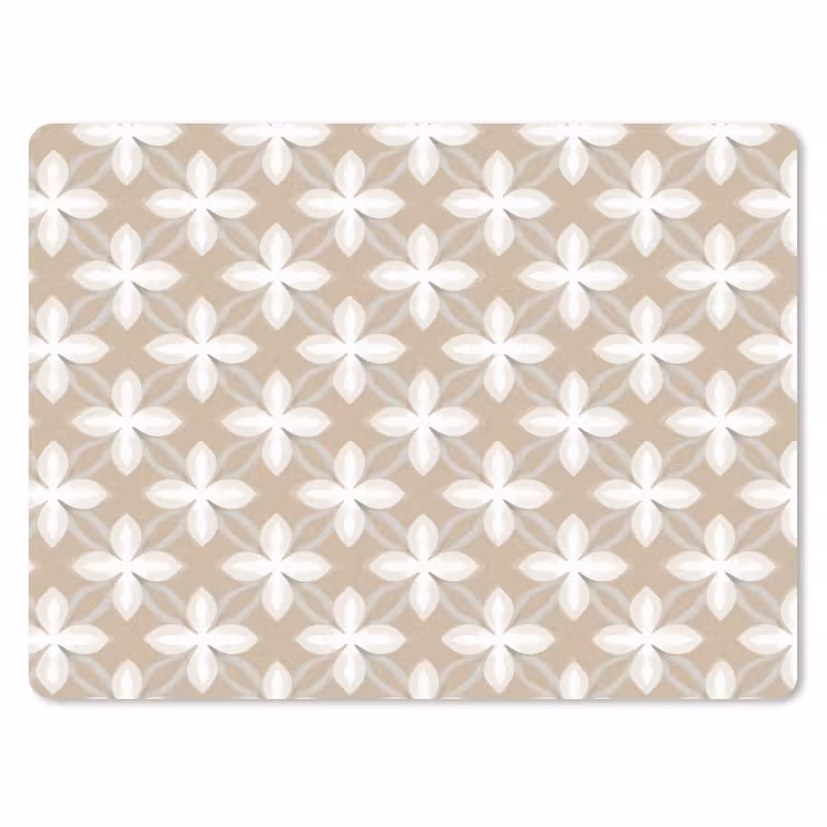Patroon - Symmetrisch - Beige muismat rubber klein 262 -3d
