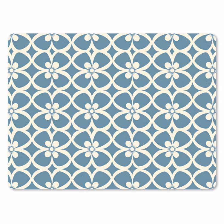 Patroon - Symmetrisch - Blauw muismat rubber klein 262 -3d