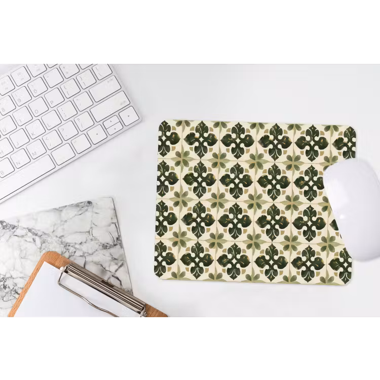 Patroon - Tegel - Groen muismat rubber klein 262 -witbureau