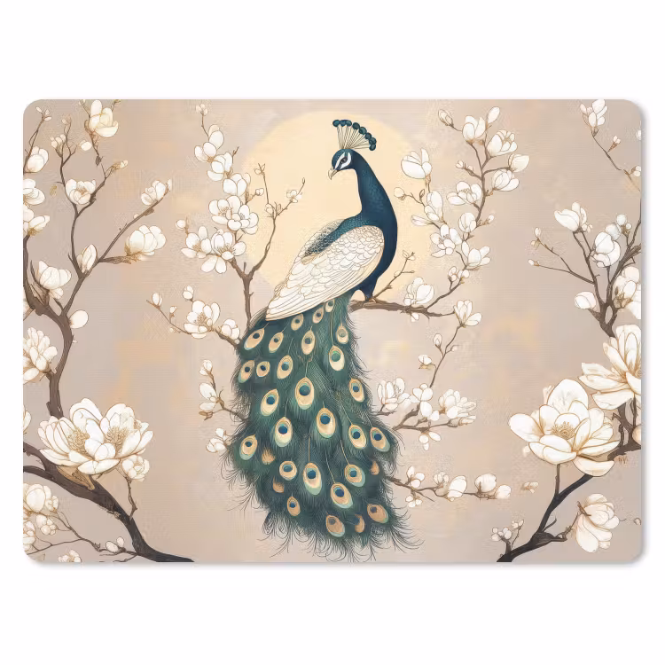 Pauw - Tak - Bloemen muismat rubber klein -3d