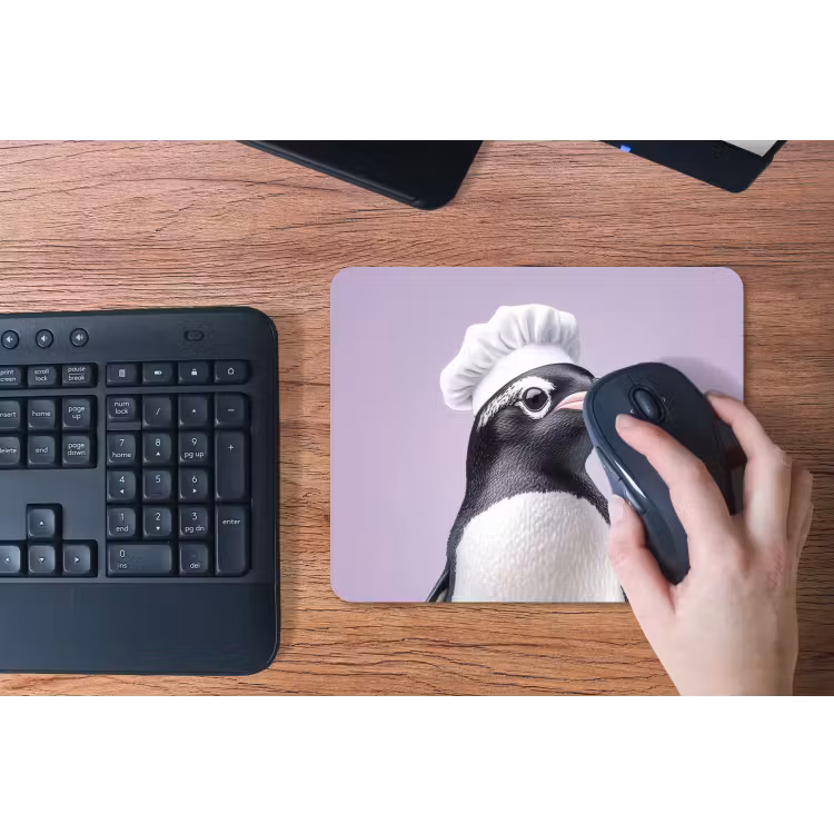Pinguïn - Koksmuts - Lief - Paars muismat rubber klein -toetsenbord