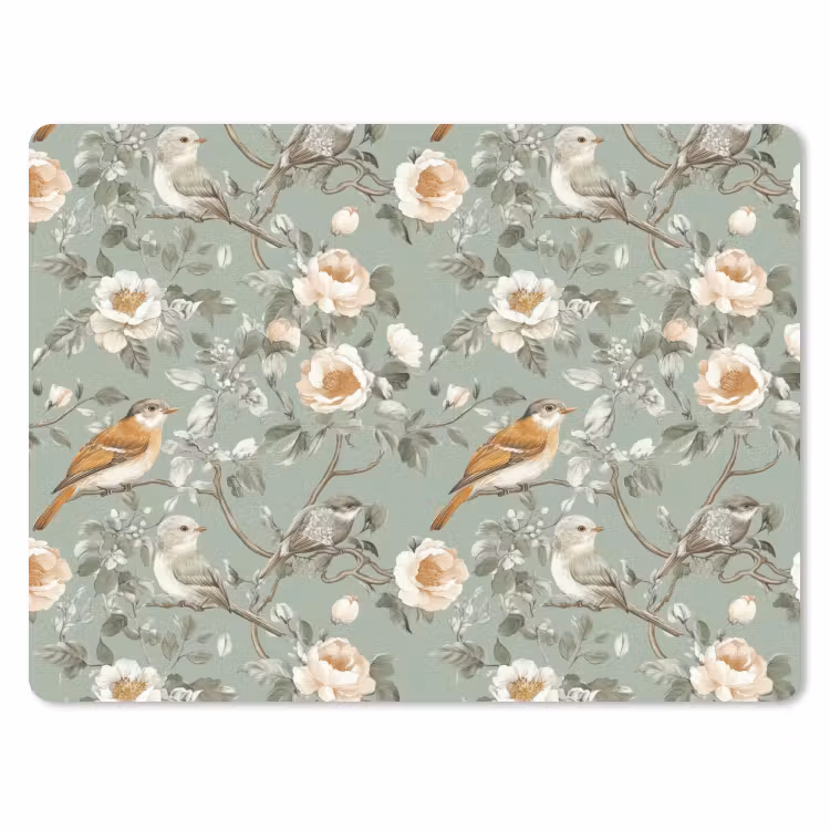 Roze - Vogels - Kleurrijk muismat rubber klein 262 -3d