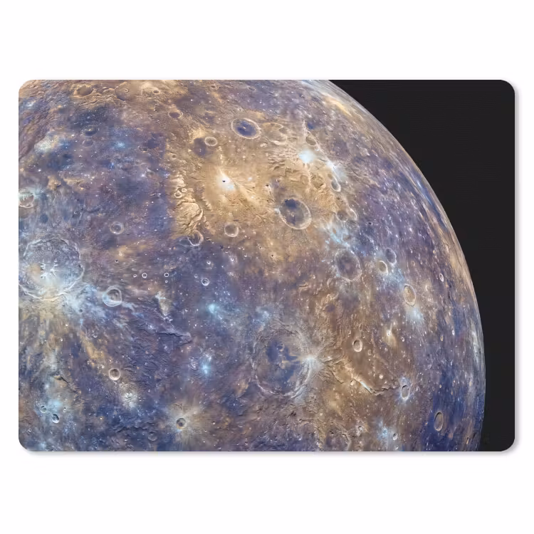 Mouse Pad - Planet - Craters - Space - Planeet - Kraters - Ruimte muismat rubber klein