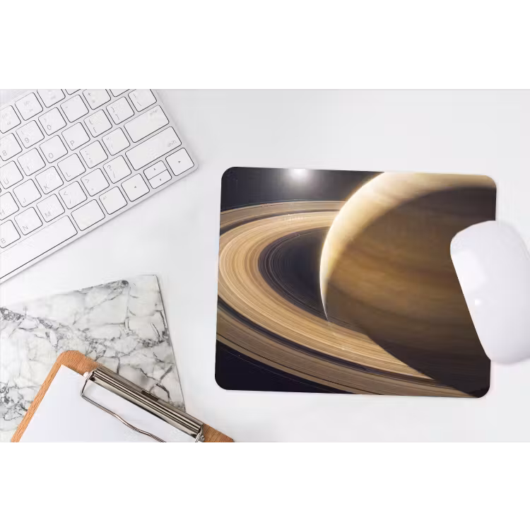 Mouse Pad - Planet - Rings - Space - Planeet - Ringen - Ruimte muismat rubber klein