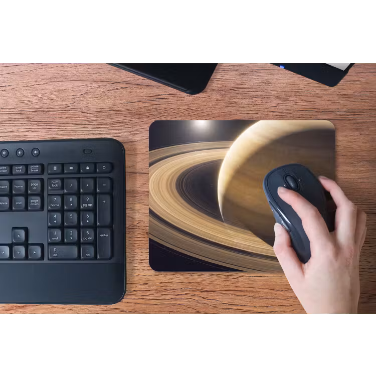 Mouse Pad - Planet - Rings - Space - Planeet - Ringen - Ruimte muismat rubber klein