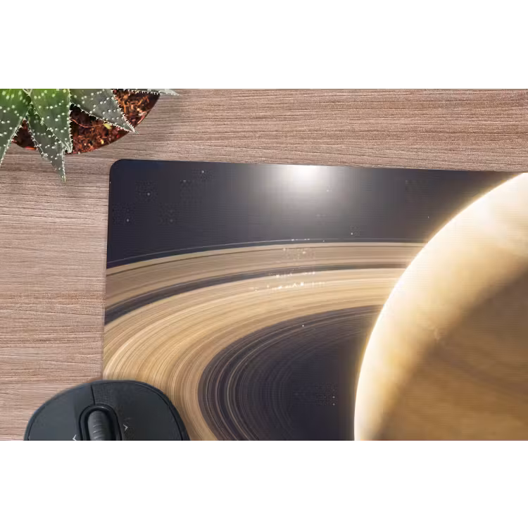 Mouse Pad - Planet - Rings - Space - Planeet - Ringen - Ruimte muismat rubber klein