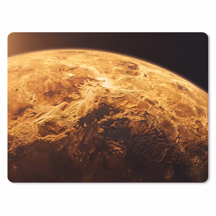 Mouse Pad - Planet - Space - Orange - Planeet - Ruimte - Oranje muismat rubber klein