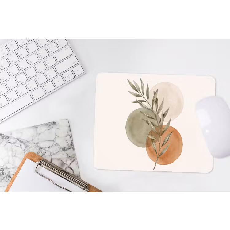 Mouse Pad - Plant - Circles - Abstract - Plant - Cirkels - Abstract muismat rubber klein