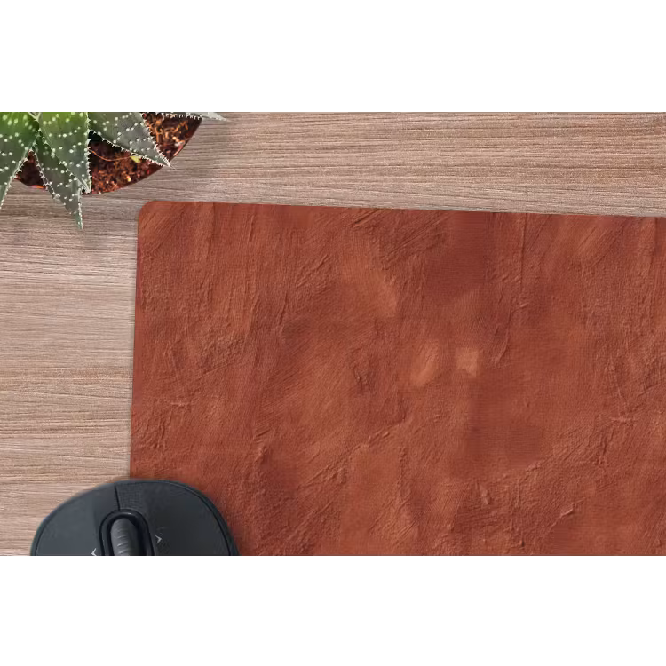 Stucwerk - Textuur  - Terracotta muismat rubber klein 262 -closeup