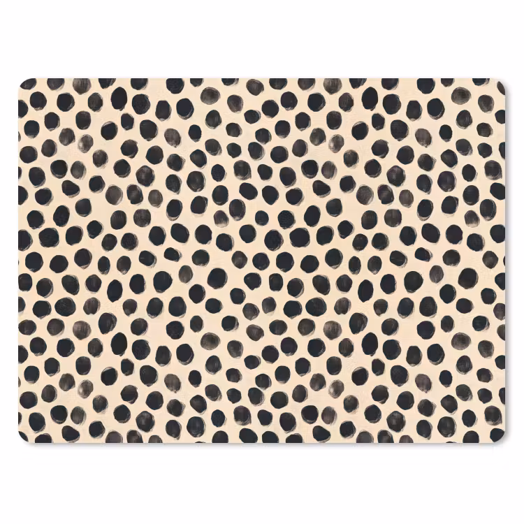 Stippen - Patroon - Zwart muismat rubber klein 262 -3d