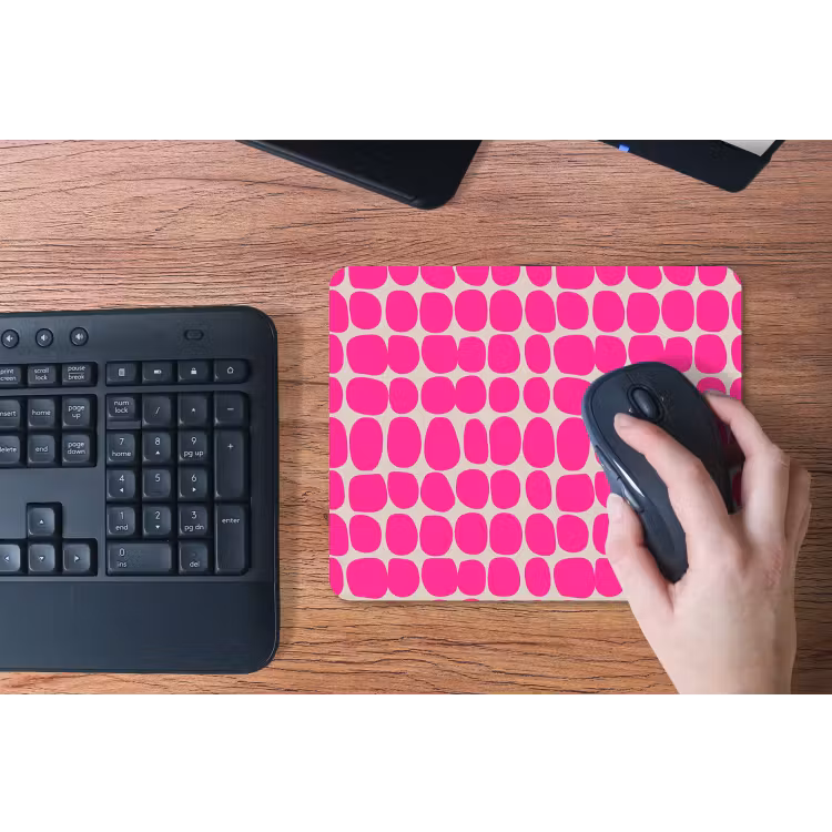 Stippen - Patroon - Roze muismat rubber klein 262 -toetsenbord