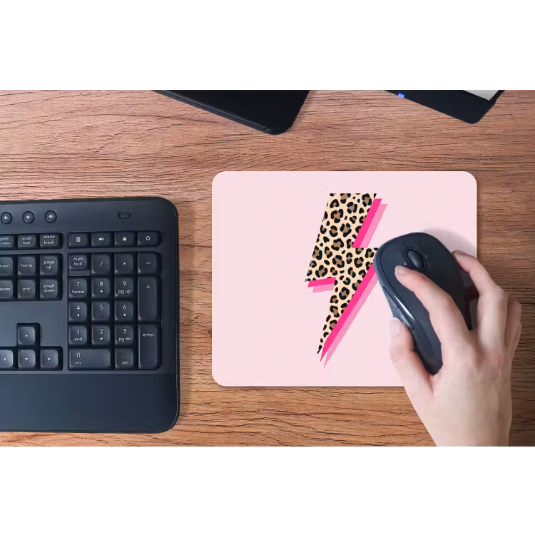 Stippen - Roze - Bliksem muismat rubber klein -toetsenbord