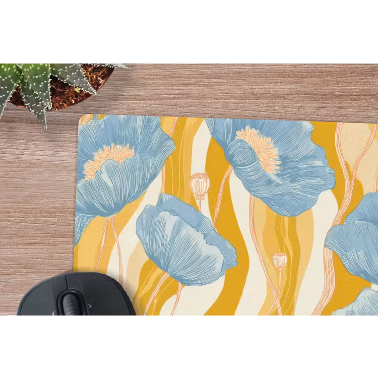 Papavers - Botanisch - Blauw muismat rubber klein 262 -closeup