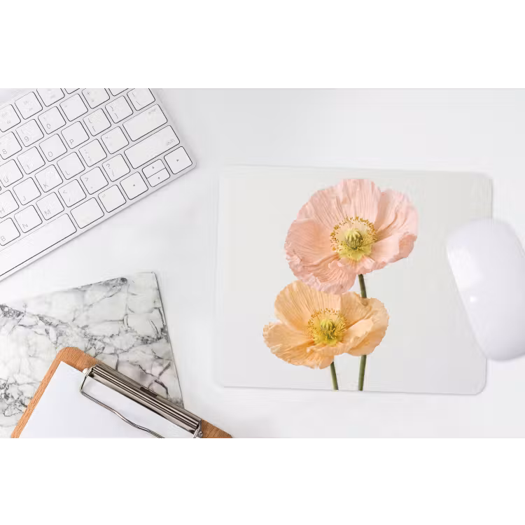 Papavers - Botanisch - Roze muismat rubber klein -witbureau