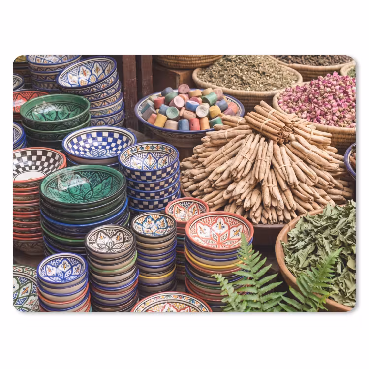 Mouse Pad - Pottery - Oriental - Colorful - Aardewerk - Oosters - Kleurrijk muismat rubber klein