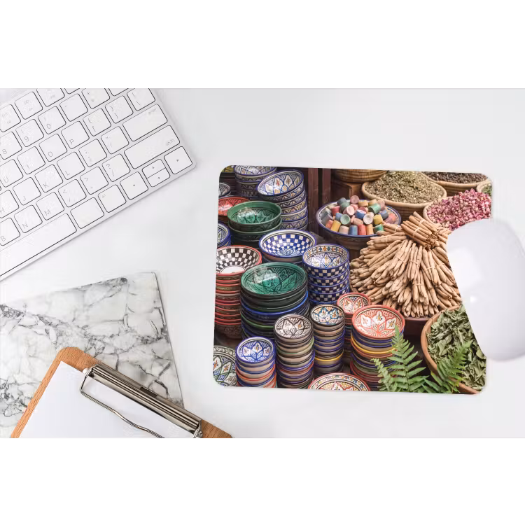 Mouse Pad - Pottery - Oriental - Colorful - Aardewerk - Oosters - Kleurrijk muismat rubber klein