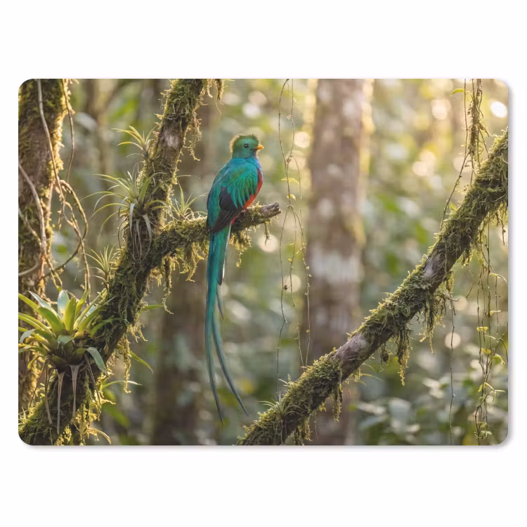 Quetzal - Jungle - Natuur - Groen muismat rubber klein -3d