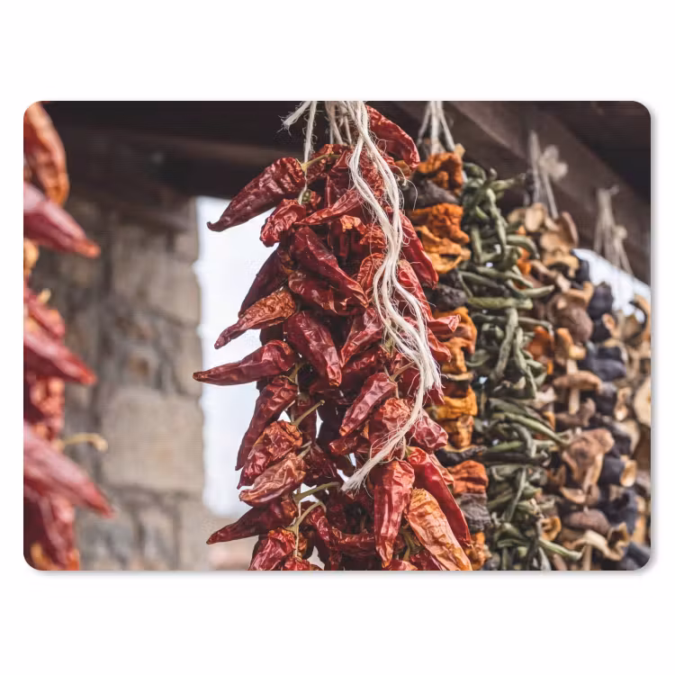 Mouse Pad - Red Peppers - Food - Rode pepers - Eten muismat rubber klein