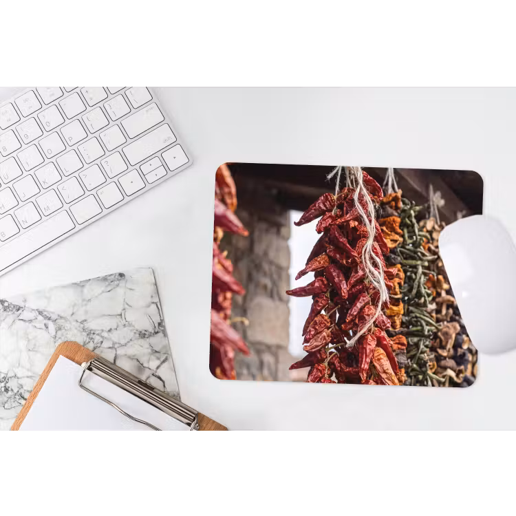 Mouse Pad - Red Peppers - Food - Rode pepers - Eten muismat rubber klein