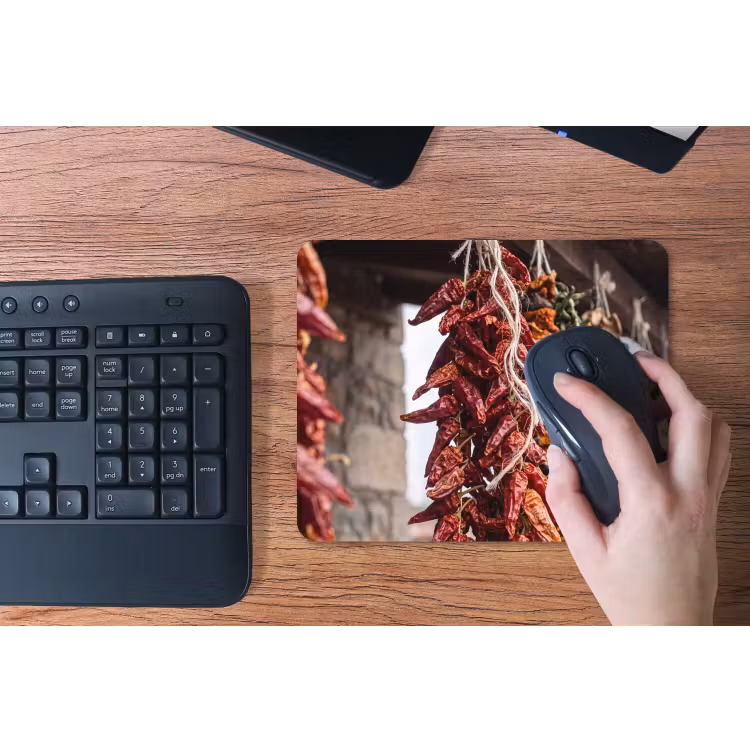 Mouse Pad - Red Peppers - Food - Rode pepers - Eten muismat rubber klein