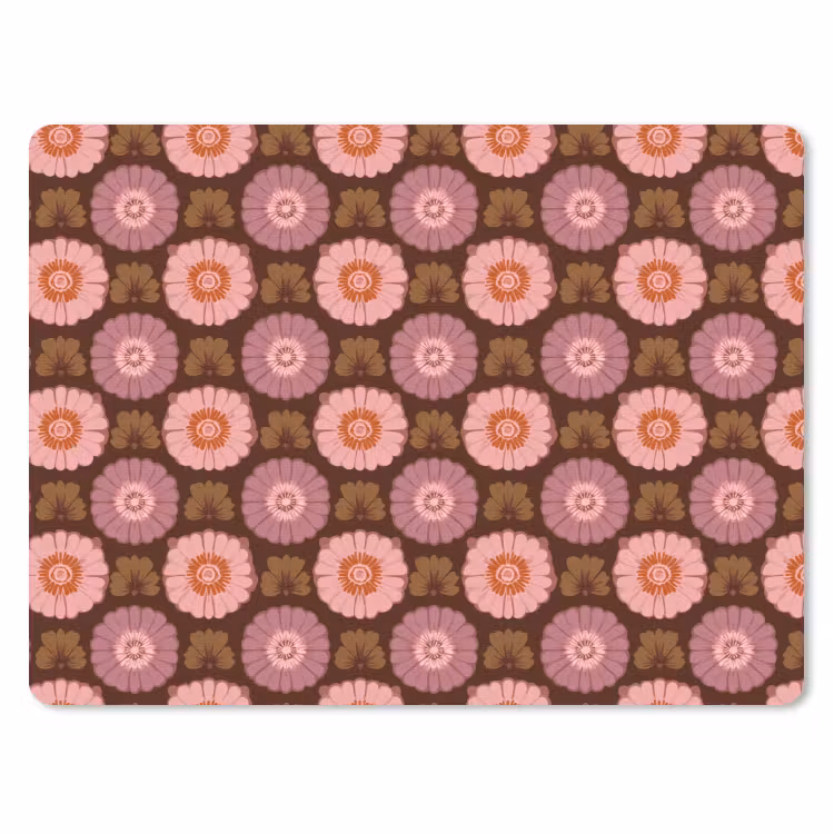 Retro - Madelief - Roze muismat rubber klein 262 -3d