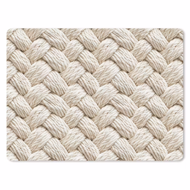 Touw - Gebreid - Beige muismat rubber klein 262 -3d