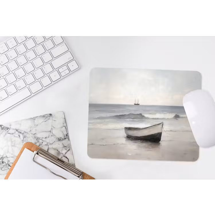 Roeiboot - Zee - Horizon muismat rubber klein -witbureau