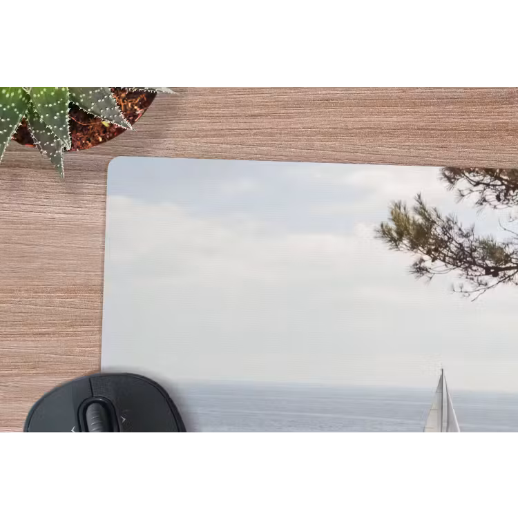 Mouse Pad - Sailboat - trees - water - Zeilboot - bomen - water muismat rubber klein