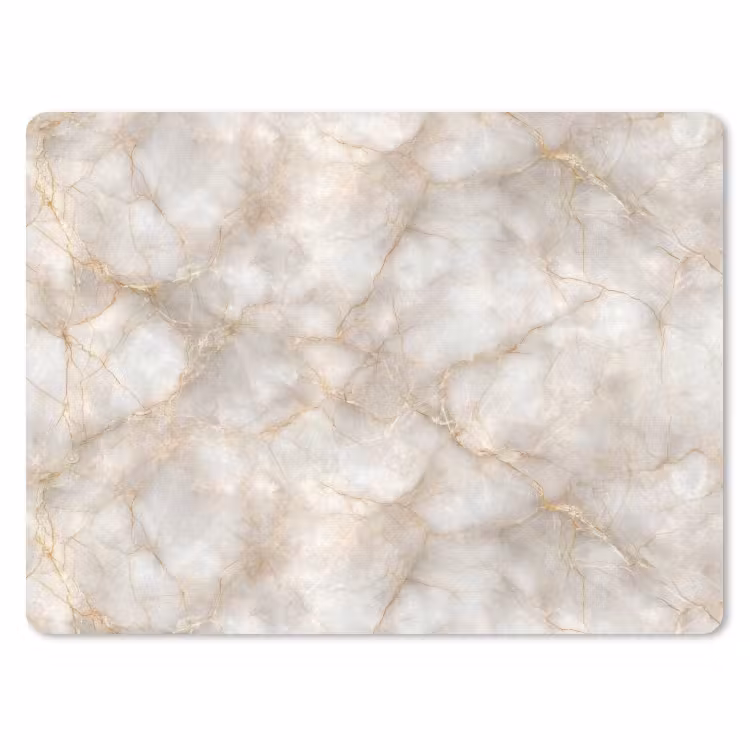Zandkleurig - Marmer - Natuursteen muismat rubber klein 262 -3d