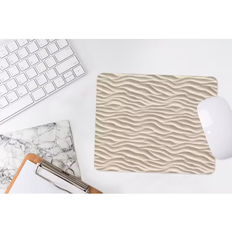 Zand - Golven - Beige muismat rubber klein 262 -witbureau