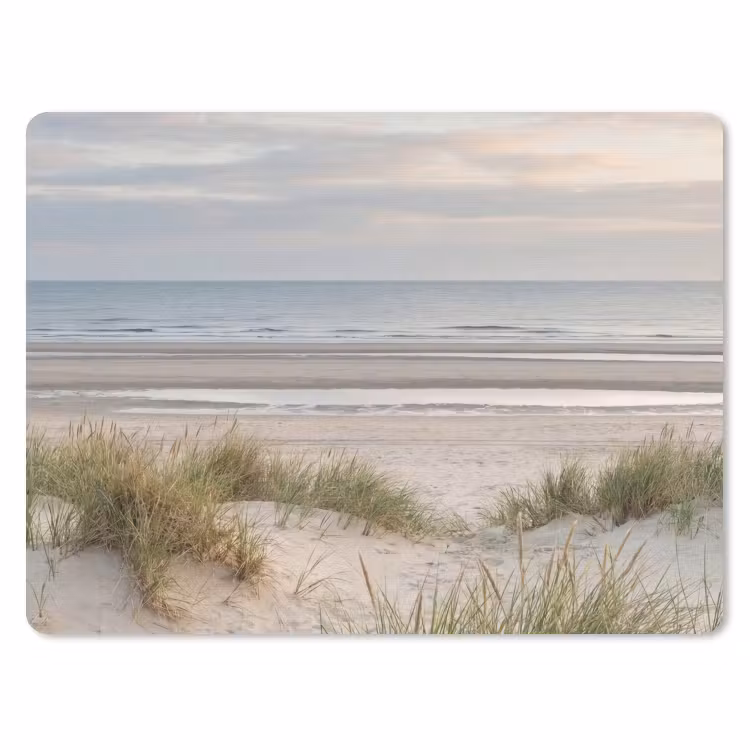 Zandstrand - Bewolkt - Duinen muismat rubber klein -3d