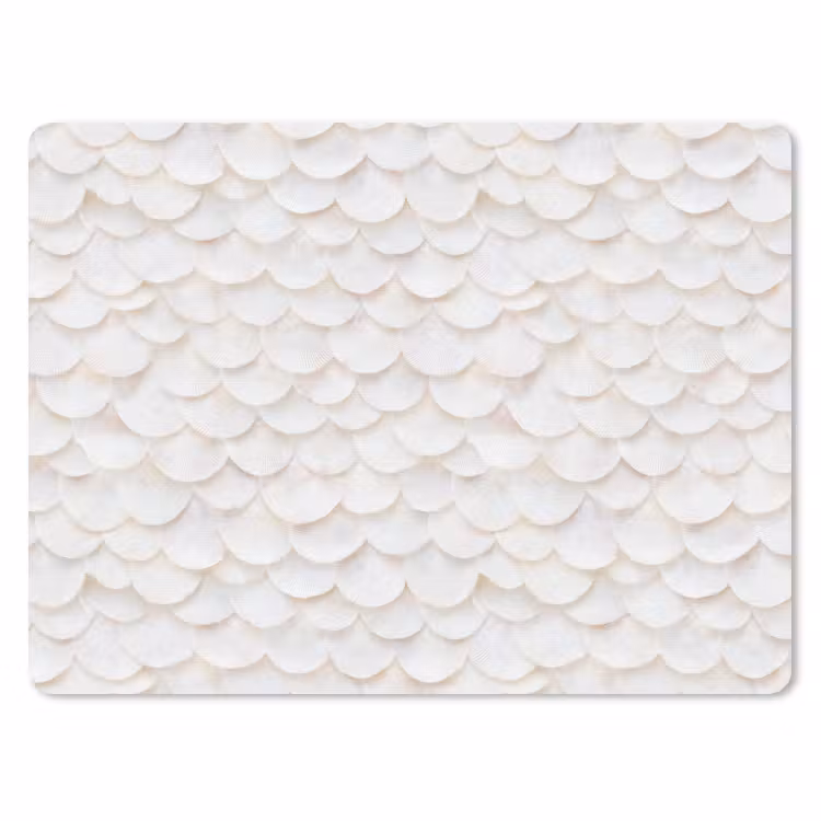 Schubben - Wit - Elegant muismat rubber klein 262 -3d