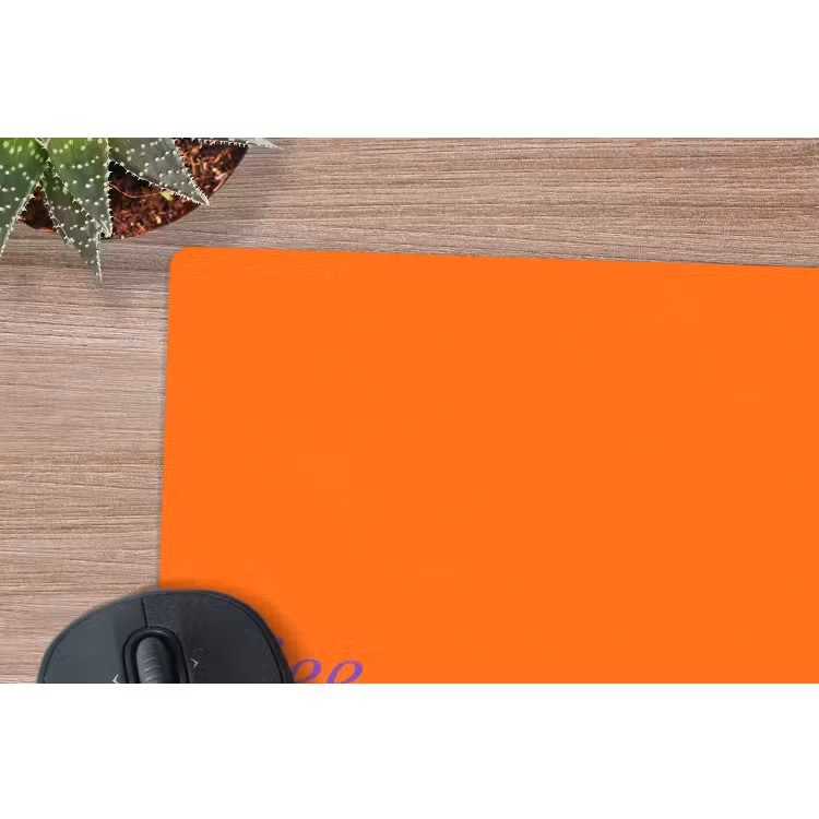 See te good - Paars - Oranje muismat rubber klein -closeup