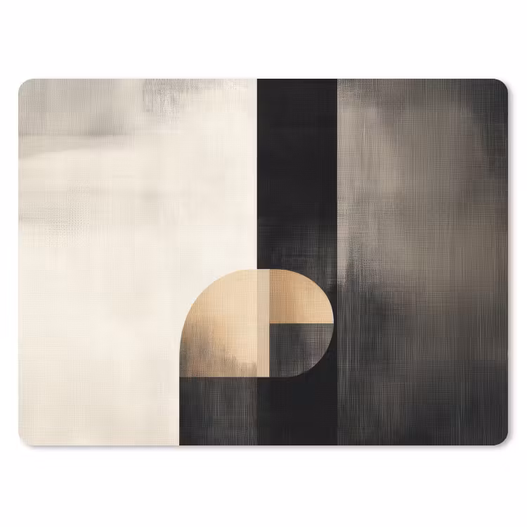 Vormen - Modern - Zwart muismat rubber klein -3d