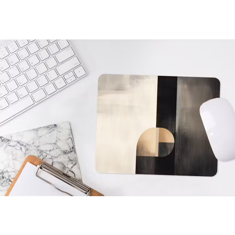 Vormen - Modern - Zwart muismat rubber klein -witbureau