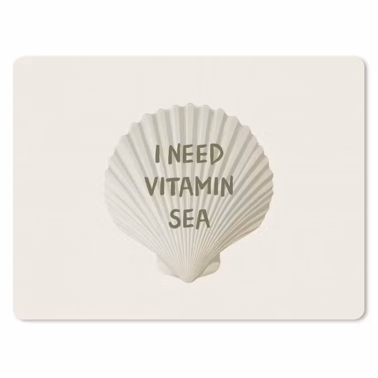 Schelp - Quote - Groen muismat rubber klein -3d