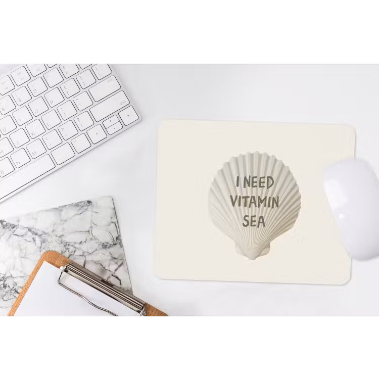 Schelp - Quote - Groen muismat rubber klein -witbureau