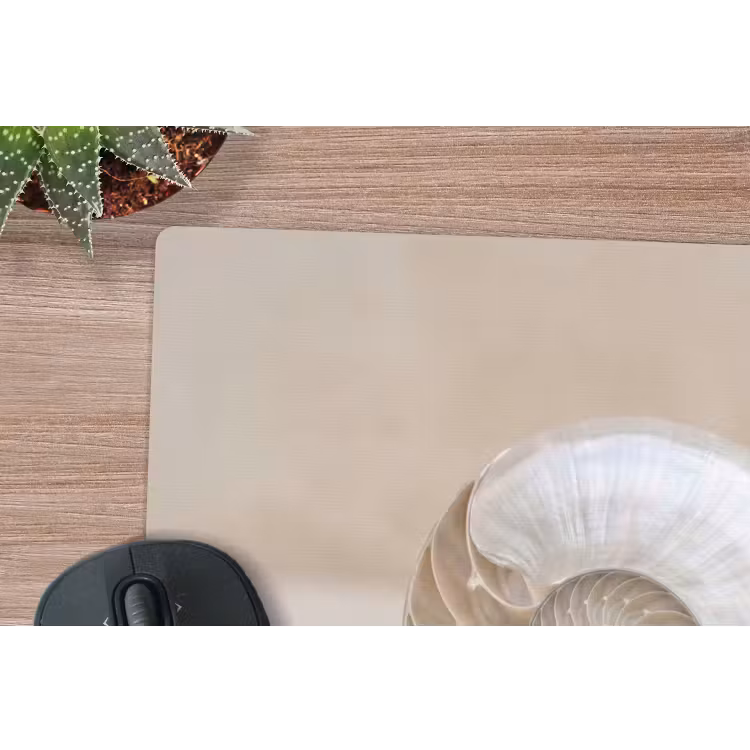 Schelp - Spiraal - Beige muismat rubber klein -closeup