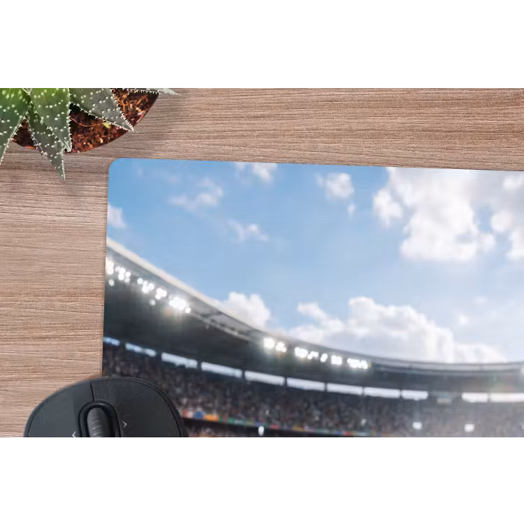 Sintelbaan - Stadion - Sport -Oranje muismat rubber klein -closeup