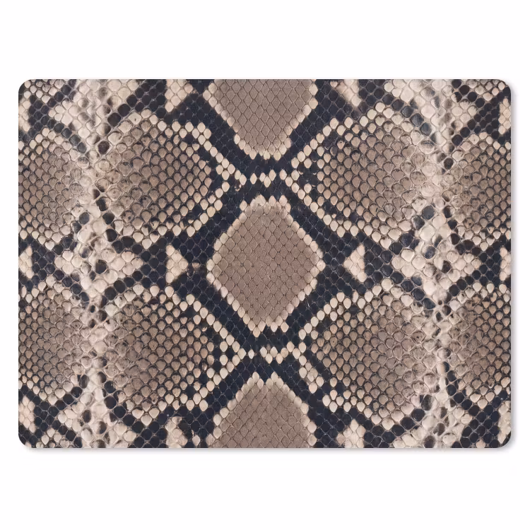Slangenprint - Python - Bruin muismat rubber klein -3d