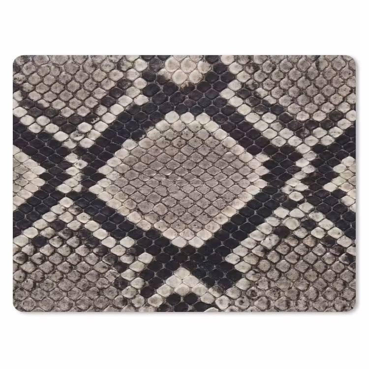 Slangenleer - Patroon - Beige muismat rubber klein -3d